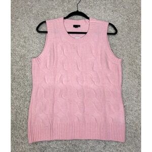 Torrid Vegan Cashmere Sweater Vest Womens M/L Pink Knit Casual Pullover Preppy‎
